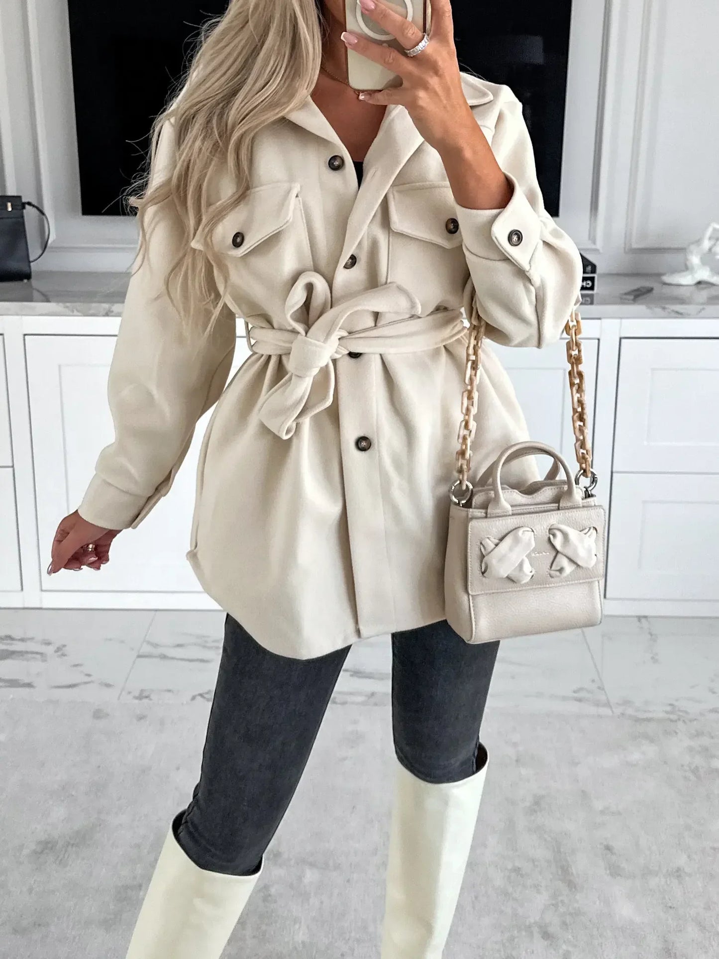 Strappy Woolen Jacket
