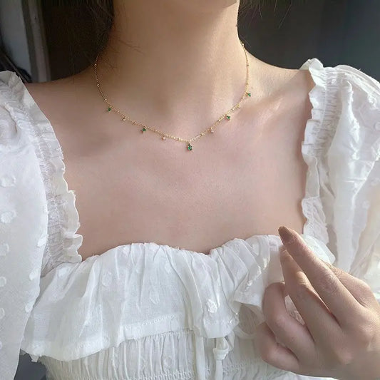 Zirconia Drop Necklace